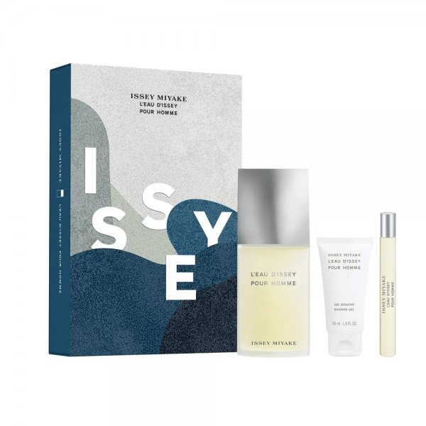 Issey Miyake L'Eau d'Issey Pour Homme zestaw woda toaletowa spray 125ml + woda toaletowa spray 10ml + żel pod prysznic 50ml (M)