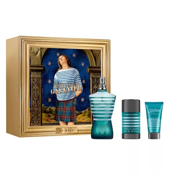 Jean Paul Gaultier Le Male zestaw woda toaletowa spray 125ml + balsam po goleniu 50ml + dezodorant sztyft 75g (M)