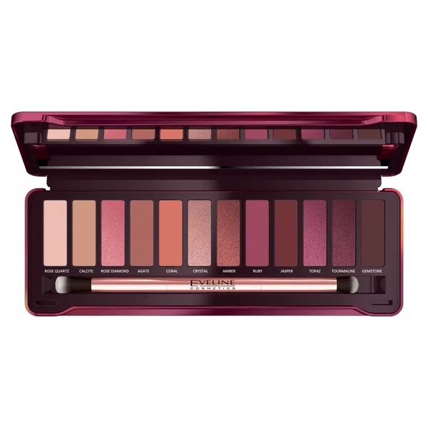 Eveline Ruby Glamour, paleta cieni 12 do powiek