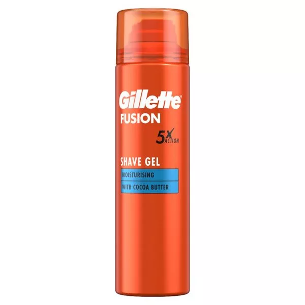 Gillette Fusion nawilżający żel do golenia z masłem kakaowym 200ml