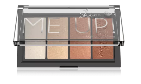 Bell Shine Me Up ! Highlighter Palette01 Paletka czterech rozświetlaczy do twarzy i ciała