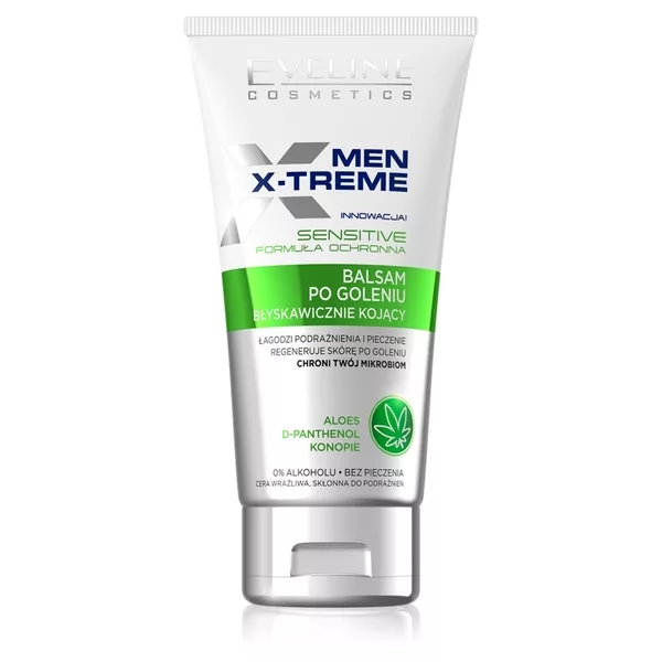 Eveline Men X-Treme, balsam po goleniu, błyskawicznie kojący, 0% alkoholu, 150ml