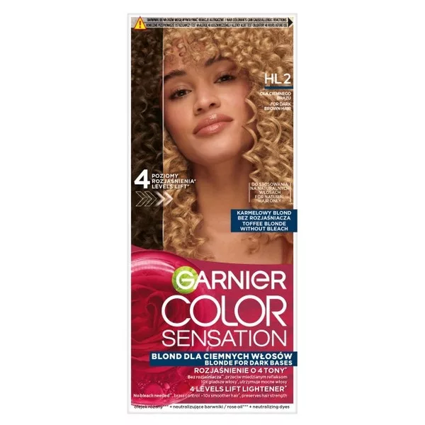 Garnier Color Sensation trwała farba do włosów HL2 Karmelowy Blond