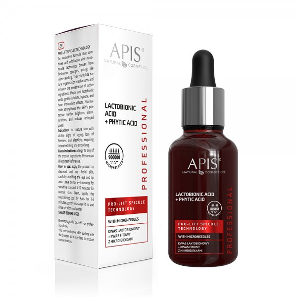 Apis Pro-Lift Spicule Technology, kwas laktobionowy + kwas fitowy z mikroigiełkami, 30ml