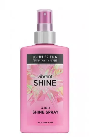 John Frieda Vibrant Shine 3in1 Shine Spray, spray 3w1 do włosow naturalnych i farbowanych, 150ml