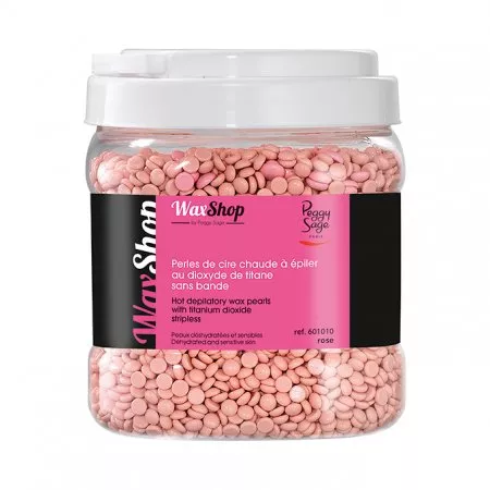 Peggy Sage, perełki wosku do depilacji na gorąco do skóry wrażliwej i suchej, różane, 1kg
