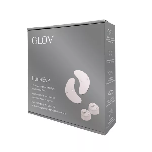 Glov LunaEye płatki LED pielęgnacyjne dla rozświetlonej i odświeżonej okolicy oczu
