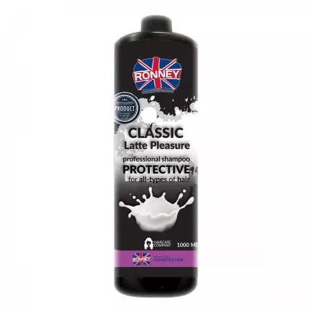 Ronney Professional Shampoo Classic Latte Pleasure Protective, Szampon do włosów ochronny do każdego rodzaju włosów Latte 1000ml