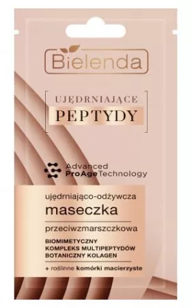 Bielenda Ujędrniające peptydy, ujędrniająco-odżywcza maseczka przeciwzmarszczkowa, 8g