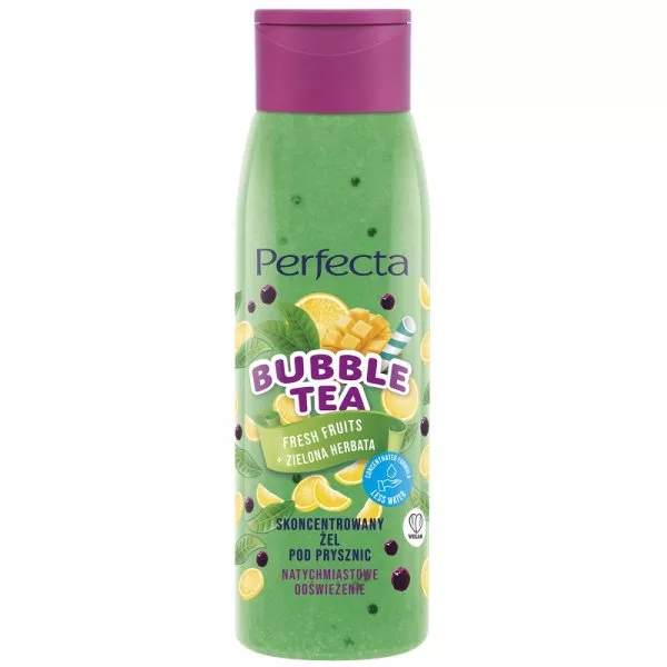 Perfecta Bubble Tea skoncentrowany żel pod prysznic Fresh Fruits + Zielona Herbata 400ml