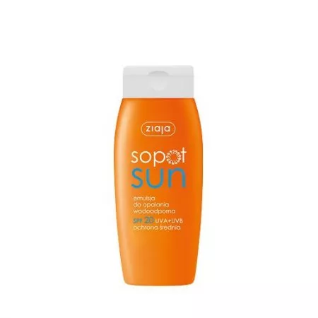 Ziaja Sopot Sun, wodoodporna emulsja do opalania SPF20, 150ml