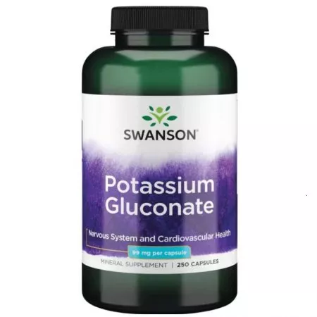 Swanson Glukonian Potasu 99mg 250 kaps