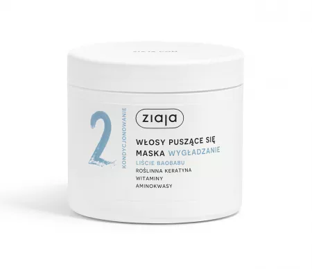 Ziaja Włosy roślinnie pielęgnujemy, liście baobabu, maska wygładzenie, 350ml