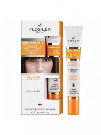 FlosLek White & Beauty krem punktowy wybielający przebarwienia i piegi 20ml