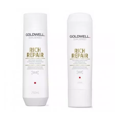 Goldwell Dualsenses Rich Repair, zestaw odbudowujący, szampon + odżywka, 250ml + 200ml