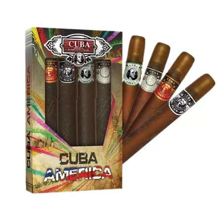 Cuba Original Cuba America zestaw Black woda toaletowa spray 35ml + Green woda toaletowa spray 35ml + Brown woda toaletowa spray 35ml + Grey woda toaletowa spray 35ml (M)