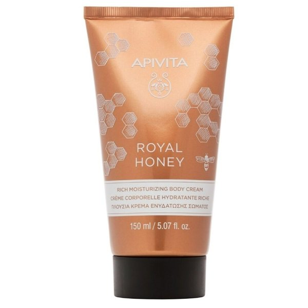 Apivita Royal Honey Rich Moisturizing Body Cream nawilżający krem do ciała o bogatej konsystencji z miodem tymiankowym 150ml