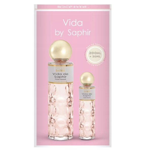 Saphir Vida de Saphir Pour Femme zestaw woda perfumowana spray 200ml + woda perfumowana spray 30ml (W)