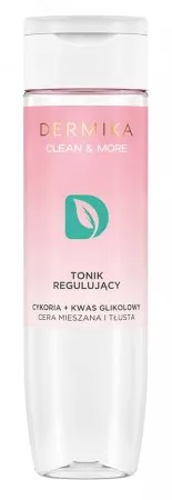 Dermika Clean&More, regulujący tonik cykoria + kwas glikolowy, 200ml