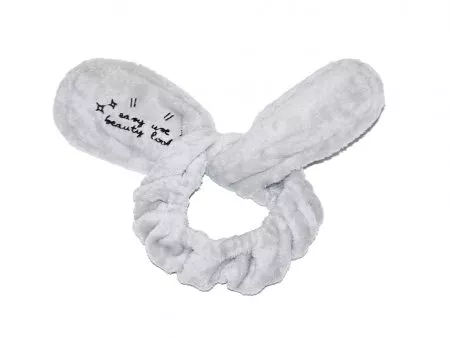 Dr. Mola Bunny Ears pluszowa opaska kosmetyczna królicze uszy Szara