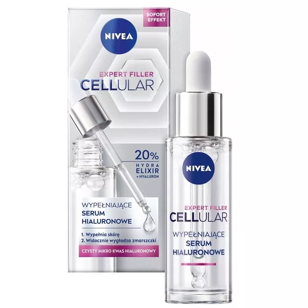 Nivea Cellular Expert Filler hialuronowe serum wypełniające 30ml - końcówka serii