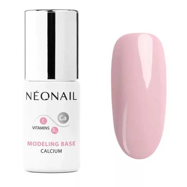 Neonail Modeling Base Calcium, baza hybrydowa, Neutral Pink, 7.2ml