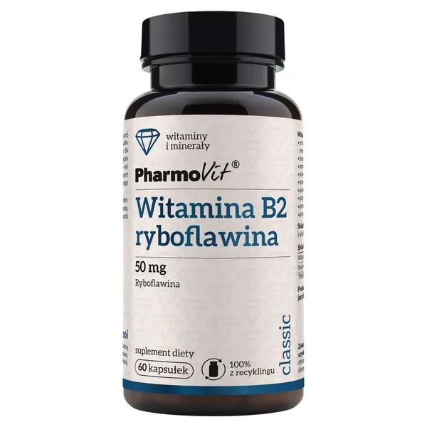 Pharmovit Witamina B2 ryboflawina 50 mg suplement diety 60 kapsułek