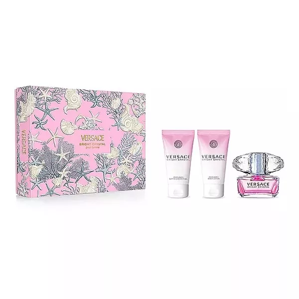 Versace Bright Crystal zestaw woda toaletowa spray 50ml + balsam do ciała 50ml + żel pod prysznic 50ml (W)