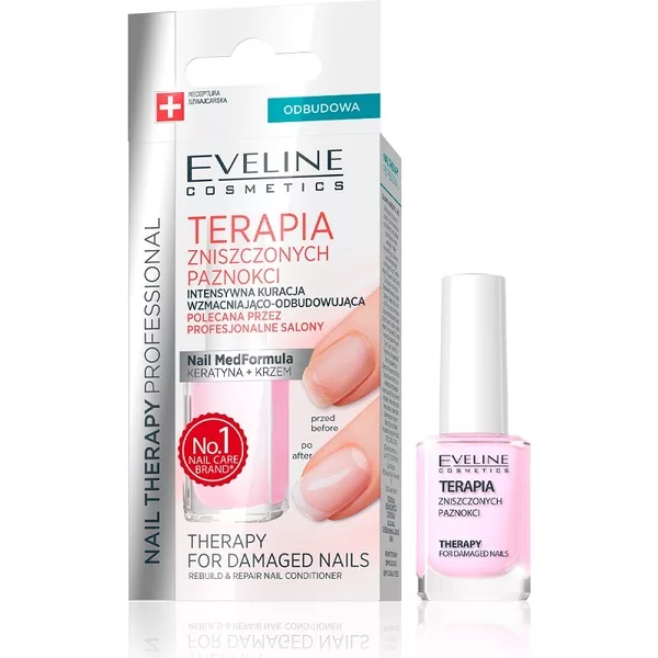 Eveline Nail Therapy Professional, terapia zniszczonych paznokci, 12ml