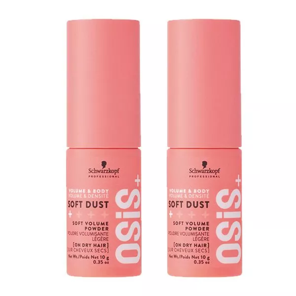 Schwarzkopf OSIS+ Soft Dust, puder do włosów dodający objętość, dwupak, 2x10g