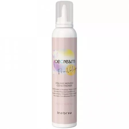 Inebrya Ice Cream Pro Volume, pianka do włosów cienkich, 200ml