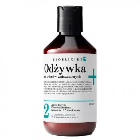 Bioelixire +, odżywka intensywnie regenerująca do włosów zniszczonych, 300ml
