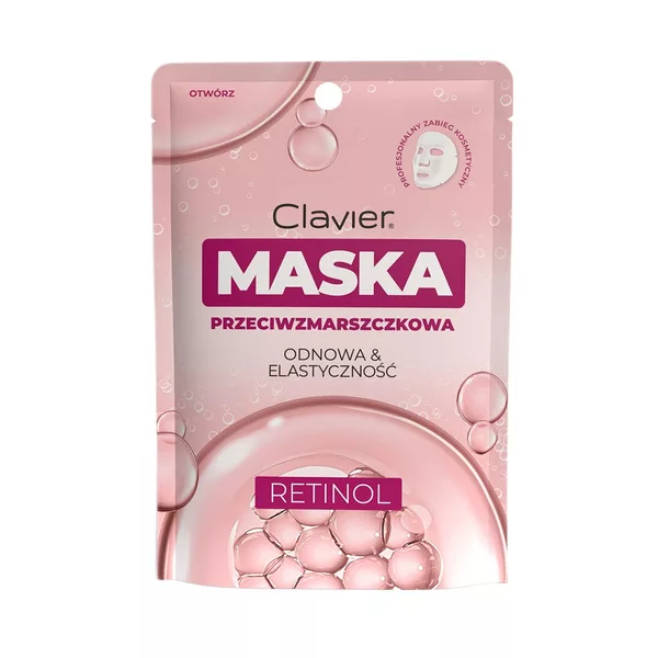 Clavier Maska przeciwzmarszczkowa w płachcie z retinolem 25ml