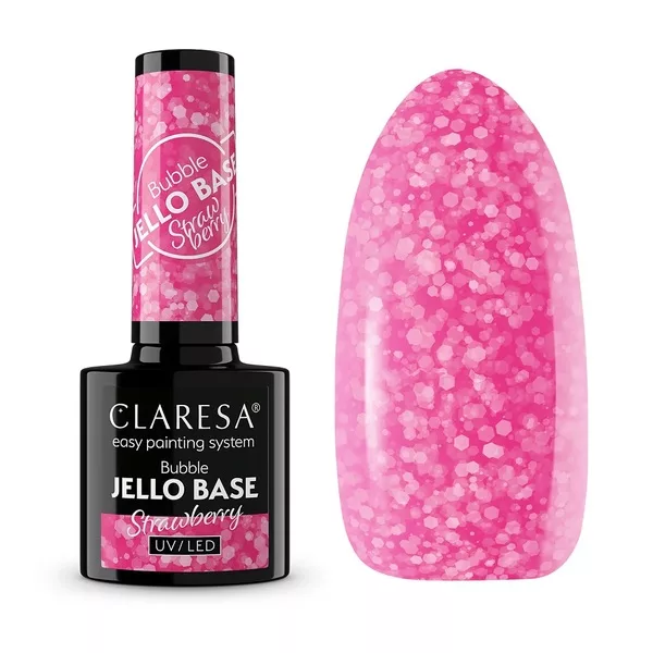 Claresa Bubble Jello Base baza hybrydowa Strawberry 5g