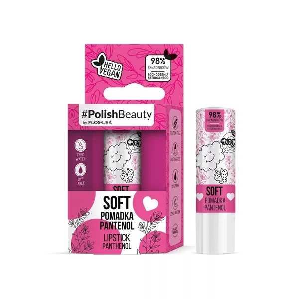 FlosLek Vege Lip Care Soft wegańska pomadka do ust Pantenol 4.1g