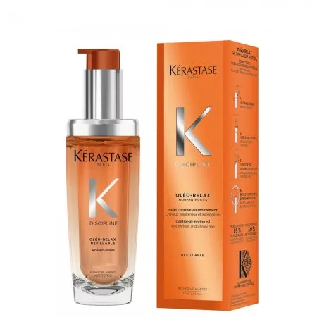 Kerastase Discipline Oleo Relax, olejek do włosów puszących się i niesfornych do wielokrotnego napełniania, 75ml