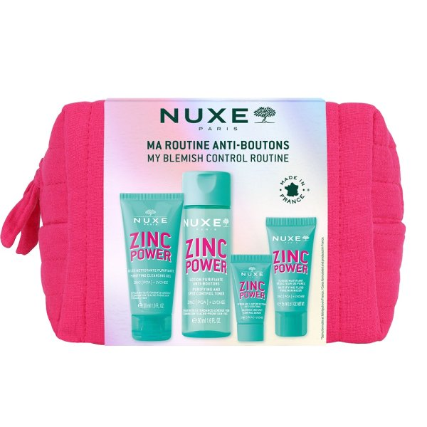 Nuxe My Blemish Control Routine zestaw żel oczyszczający 30ml + tonik oczyszczający 50ml + krem matujący 15ml + serum przeciw niedoskonałościom 5ml