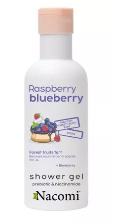 Nacomi, żel pod prysznic, borówka i malina, 300ml