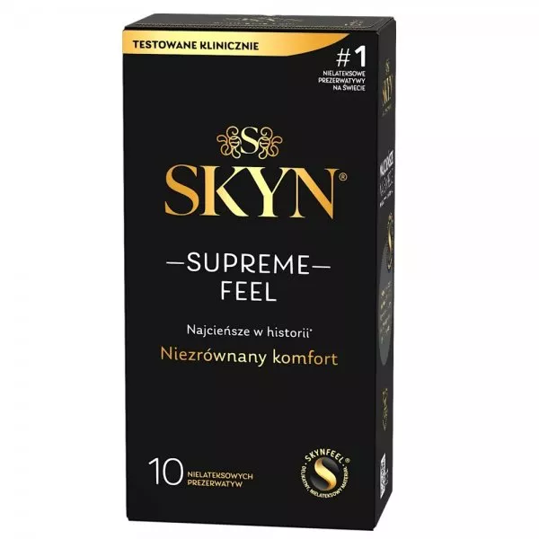 Skyn Supreme Feel cienkie nielatektowe prezerwatywy 10szt.