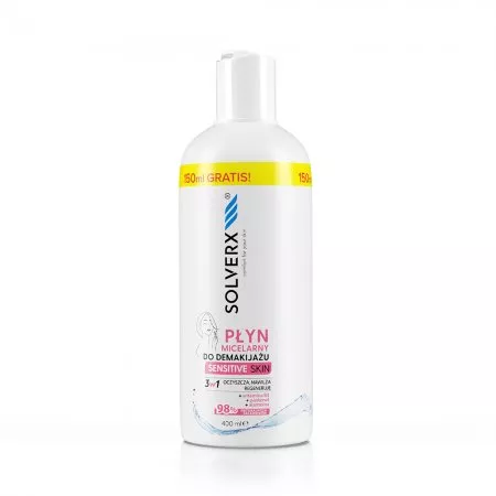 Solverx Sensitive Skin for Women płyn micelarny do demakijażu 3w1 400ml