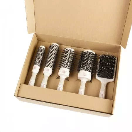 Biofriendly, zestaw szczotek, 4 okrągłe + 1 płaska