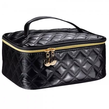 Inter Vion Gold& Black kuferek kosmetyczny duży czarny