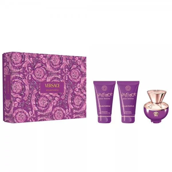 Versace Dylan Purple Pour Femme zestaw woda perfumowana spray 50ml + żel pod prysznic 50ml + balsam do ciała 50ml (W)