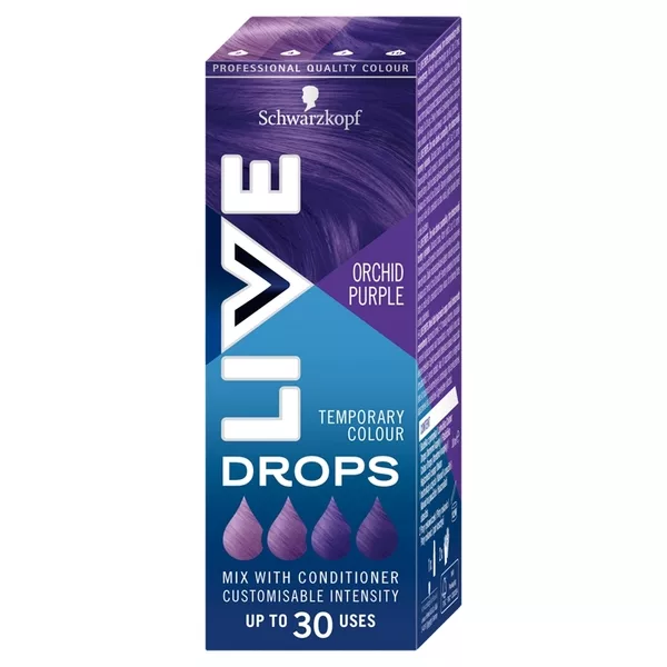 Schwarzkopf Live Drops krople do nietrwałej koloryzacji włosów Orchid Purple 30ml