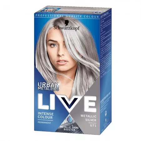 Schwarzkopf Live Urban Metallic farba do włosów U71 Metallic Silver