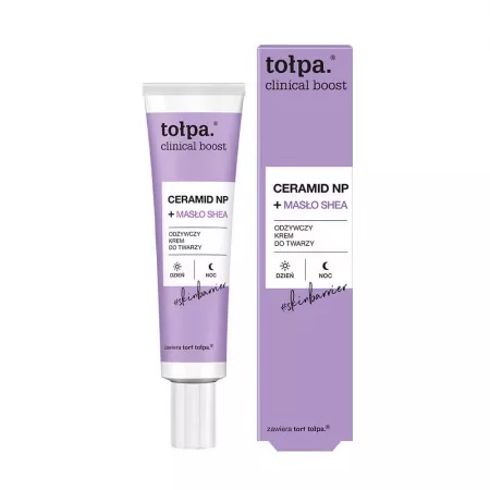 Tołpa Clinical Boost, ceramid np+masło shea, odżywczy krem do twarzy, 40ml