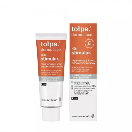 Tołpa Dermo Face Stimulator 40+, regenerujący krem przeciwzmarszczkowy, noc, 40ml