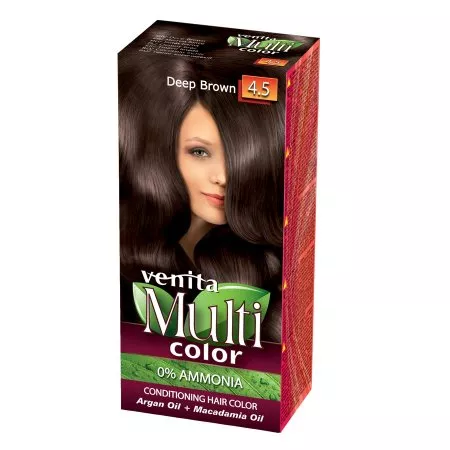 Venita MultiColor pielęgnacyjna farba do włosów 4.5 Ciemny Brąz