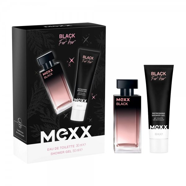 Mexx Black For Her zestaw woda toaletowa spray 30ml + żel pod prysznic 50ml (W)