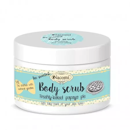 Nacomi, peeling do ciała - Świeże ciasto z papają, 200g